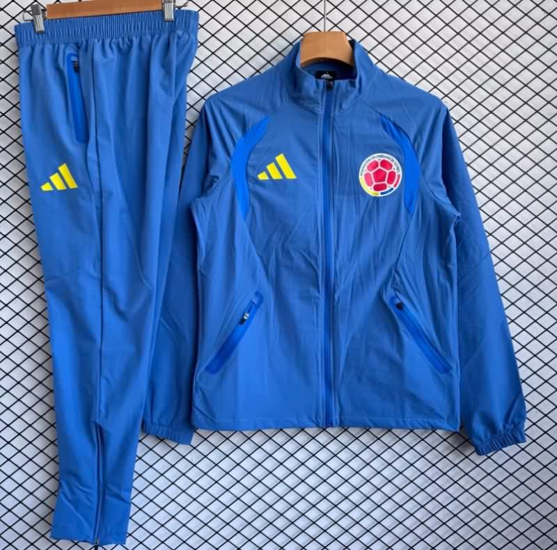 Thailand Quality(AAA) 2026 Colombia Blue Soccer Tracksuit Thailand Quality(AAA) 2026 Colombia Blue Soccer Tracksuit