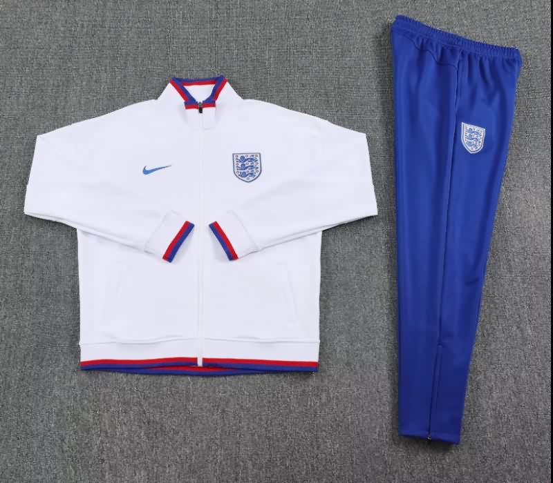 Thailand Quality(AAA) 2025 England White Soccer Tracksuit Thailand Quality(AAA) 2025 England White Soccer Tracksuit