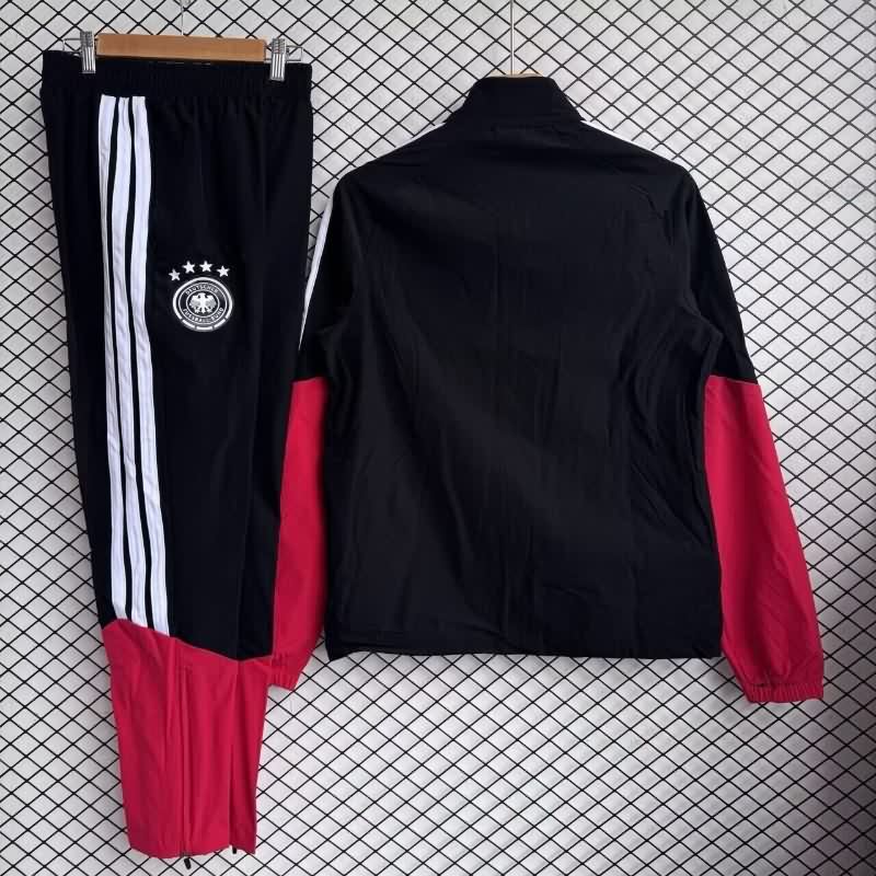 Thailand Quality(AAA) 2026 Germany Black Soccer Tracksuit