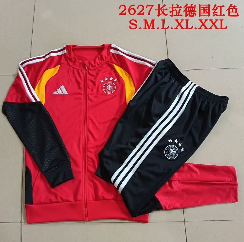 Thailand Quality(AAA) 2026 Germany Red Soccer Tracksuit 02