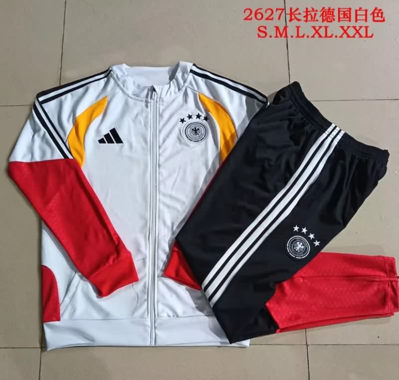 Thailand Quality(AAA) 2026 Germany White Soccer Tracksuit