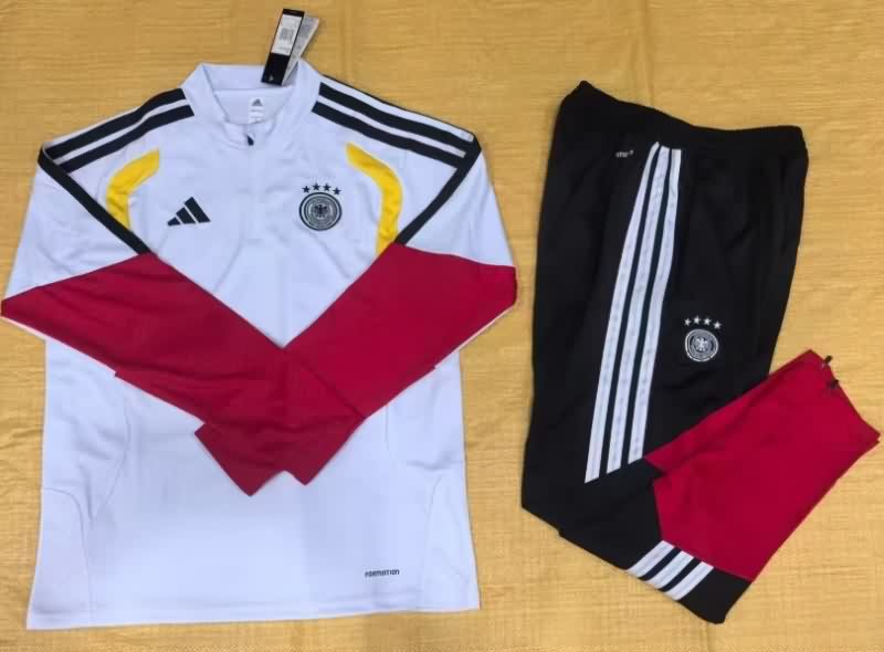 Thailand Quality(AAA) 2025 Germany White Soccer Tracksuit 04 Thailand Quality(AAA) 2025 Germany White Soccer Tracksuit 04