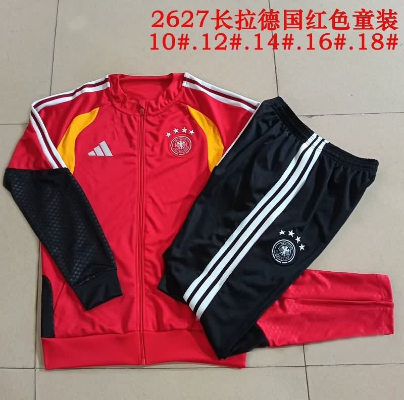 Kids - Thailand Quality(AAA) 2026 Germany Red Soccer Tracksuit 02