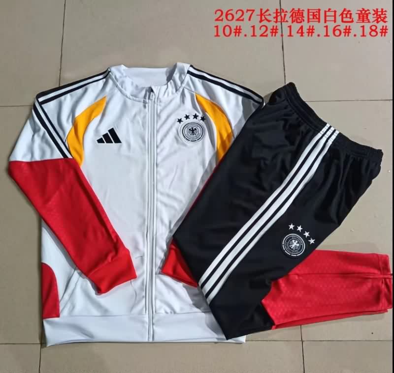 Kids - Thailand Quality(AAA) 2026 Germany White Soccer Tracksuit