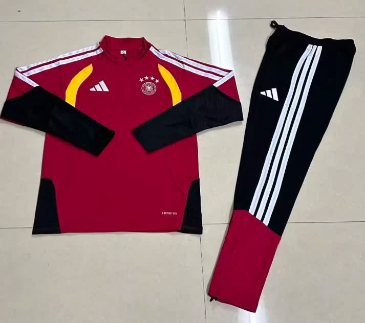 Kids - Thailand Quality(AAA) 2026 Germany Red Soccer Tracksuit