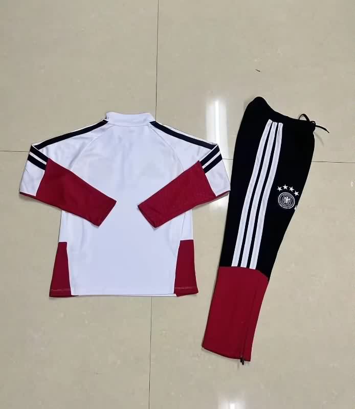 Kids - Thailand Quality(AAA) 2025 Germany White Soccer Tracksuit 04