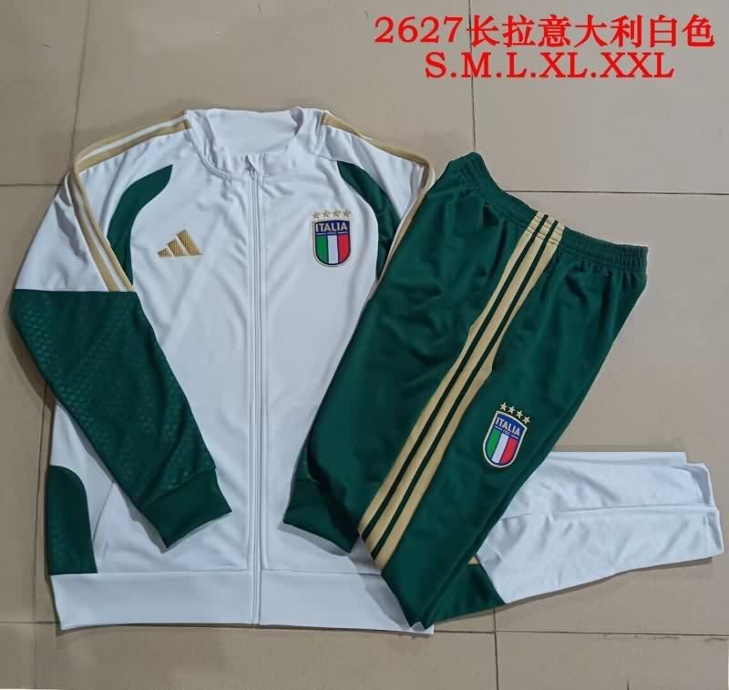 Thailand Quality(AAA) 2026 Italy White Soccer Tracksuit 03