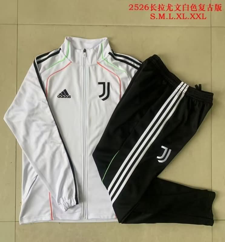 Thailand Quality(AAA) 25/26 Juventus White Soccer Tracksuit
