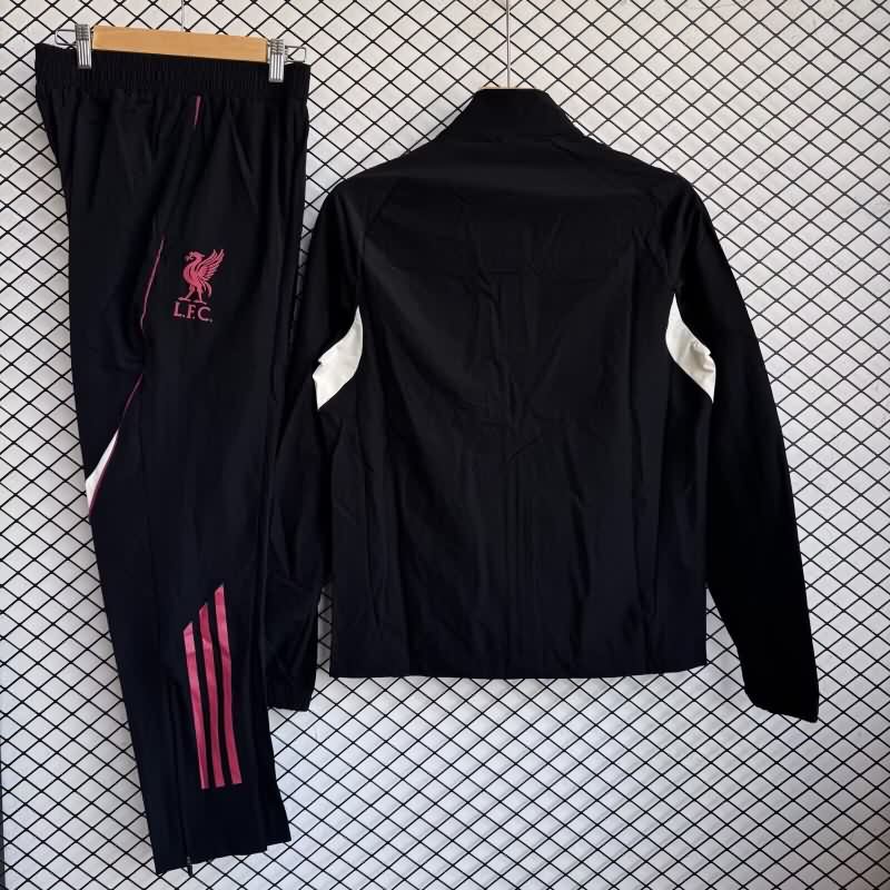 Thailand Quality(AAA) 25/26 Liverpool Black Soccer Tracksuit 03