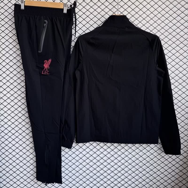 Thailand Quality(AAA) 25/26 Liverpool Black Soccer Tracksuit 04