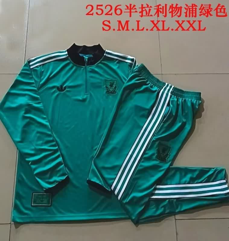 Thailand Quality(AAA) 25/26 Liverpool Green Soccer Tracksuit 04