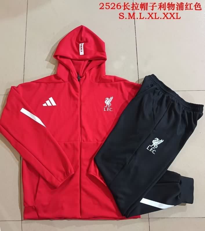 Thailand Quality(AAA) 25/26 Liverpool Red Soccer Tracksuit 04