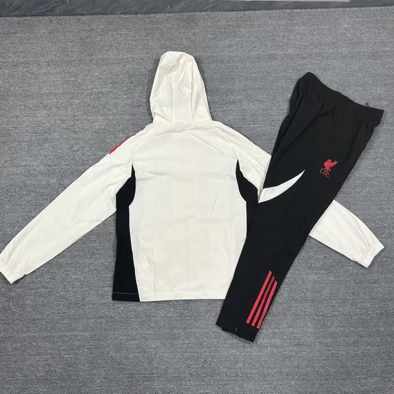 Thailand Quality(AAA) 25/26 Liverpool White Soccer Tracksuit 03