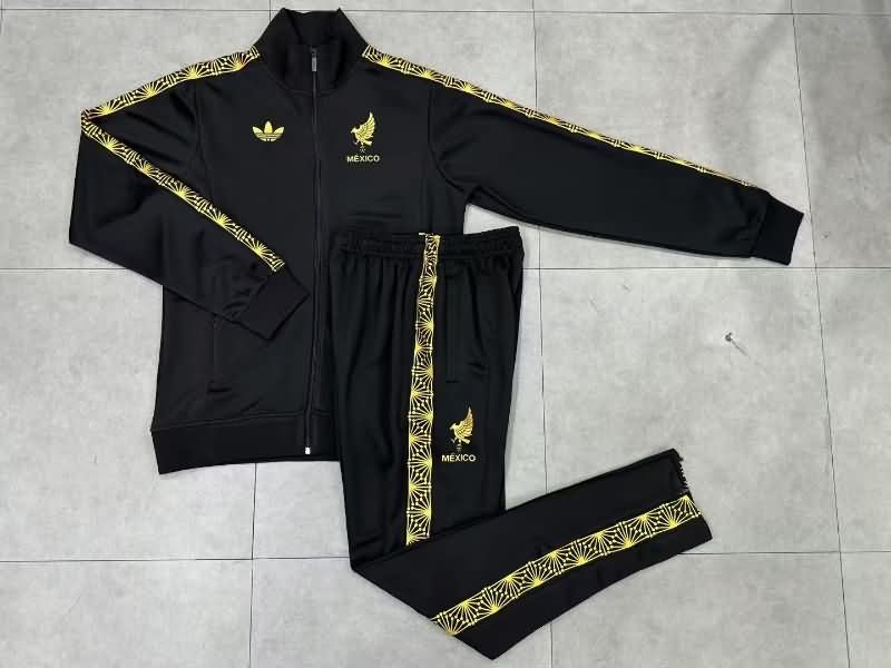 Thailand Quality(AAA) 2025 Mexico Black Soccer Tracksuit