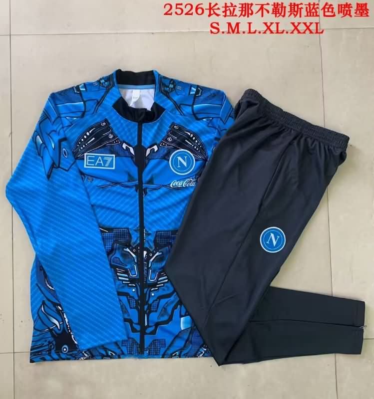 Thailand Quality(AAA) 25/26 Napoli Blue Soccer Tracksuit 02
