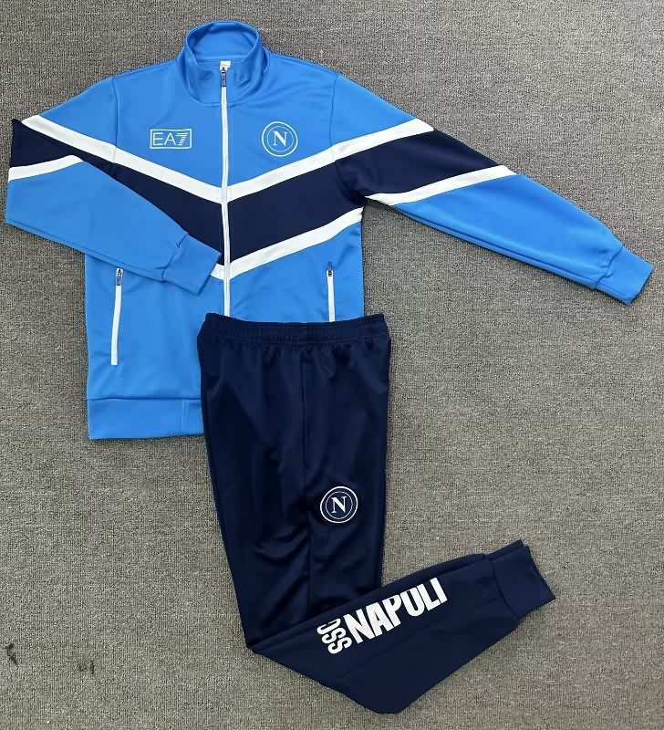 Thailand Quality(AAA) 25/26 Napoli Blue Soccer Tracksuit 03