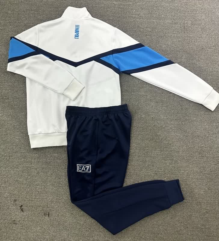 Thailand Quality(AAA) 25/26 Napoli White Soccer Tracksuit