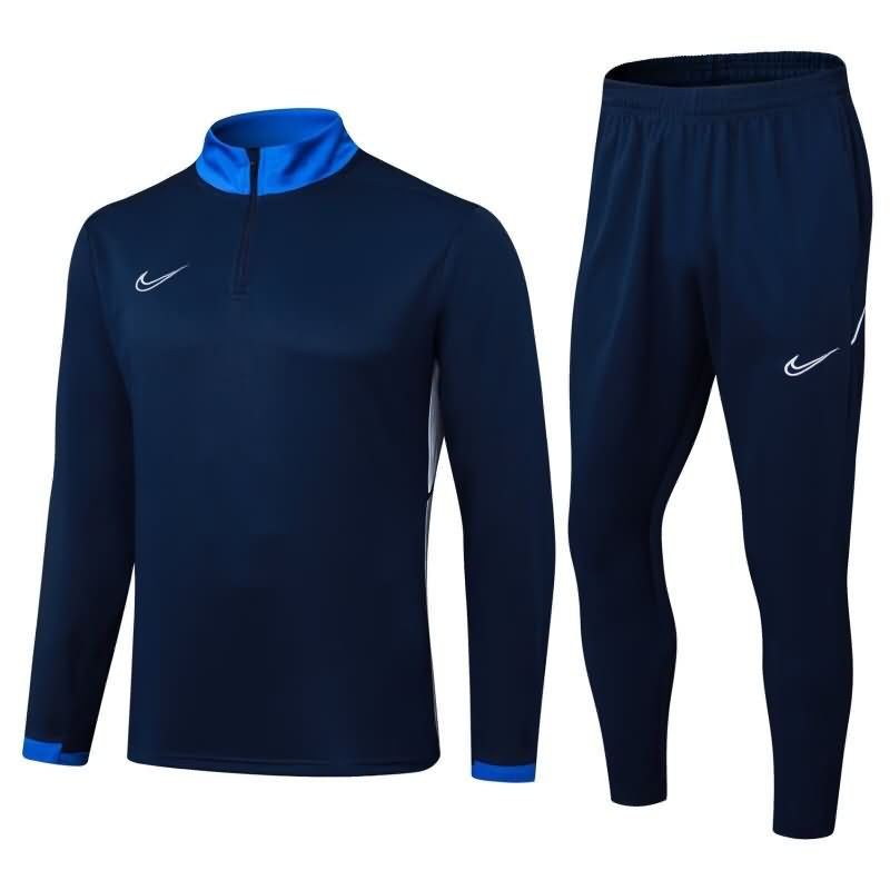 Thailand Quality(AAA) 2025 Nike Dark Blue Soccer Tracksuit 02