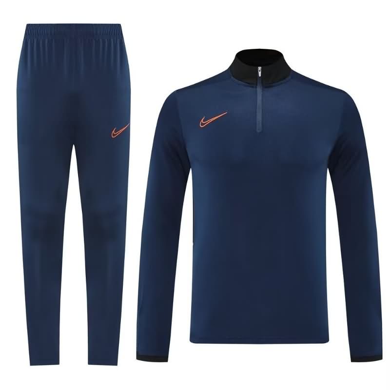 Thailand Quality(AAA) 2025 Nike Dark Blue Soccer Tracksuit 04