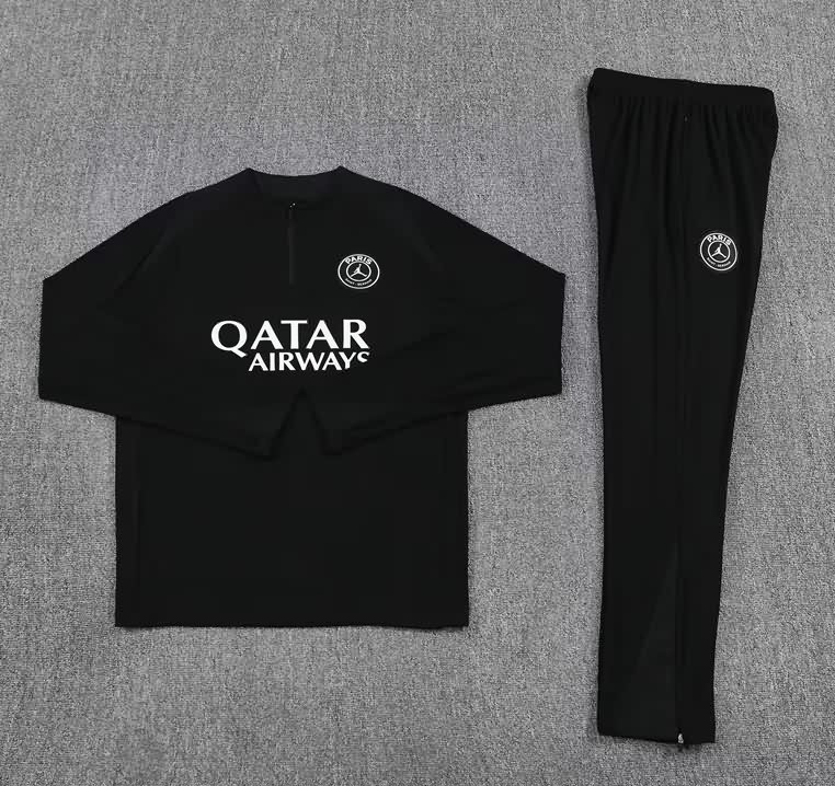 Thailand Quality(AAA) 25/26 Paris St Germain Black Soccer Tracksuit 08 Thailand Quality(AAA) 25/26 Paris St Germain Black Soccer Tracksuit 08