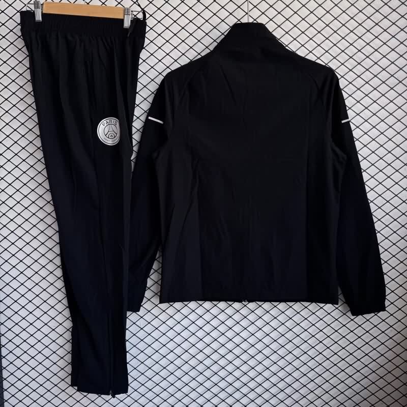 Thailand Quality(AAA) 25/26 Paris St Germain Black Soccer Tracksuit 09