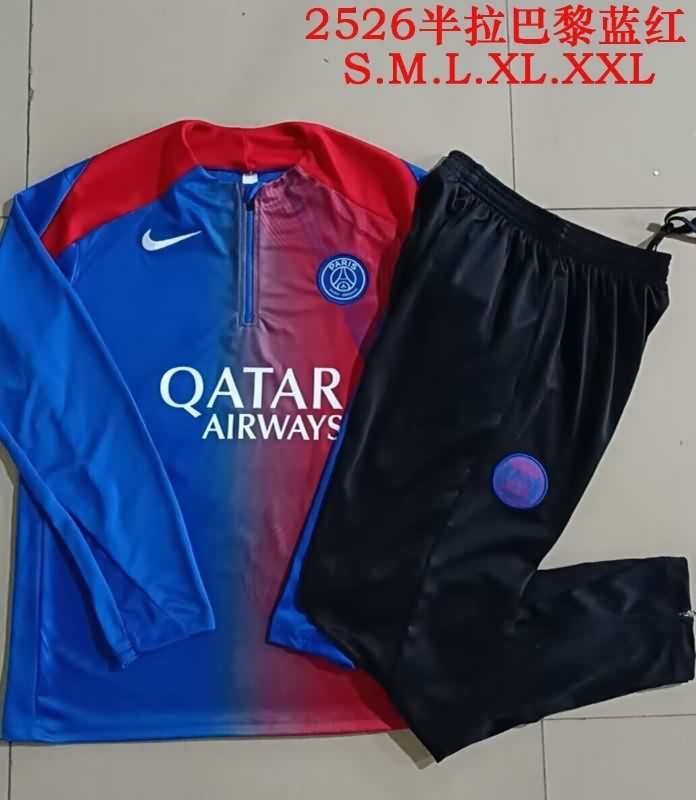 Thailand Quality(AAA) 25/26 Paris St Germain Blue Red Soccer Tracksuit Thailand Quality(AAA) 25/26 Paris St Germain Blue Red Soccer Tracksuit