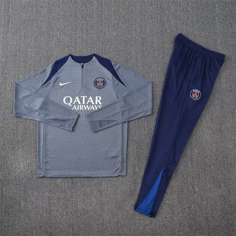 Thailand Quality(AAA) 25/26 Paris St Germain Grey Soccer Tracksuit