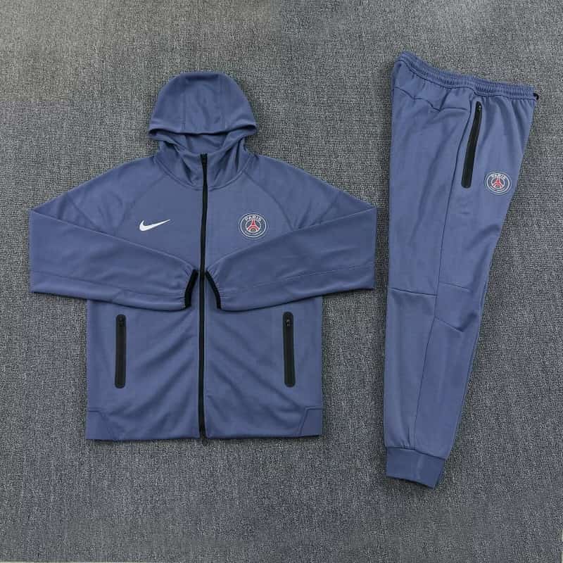 Thailand Quality(AAA) 25/26 Paris St Germain Grey Soccer Tracksuit 02