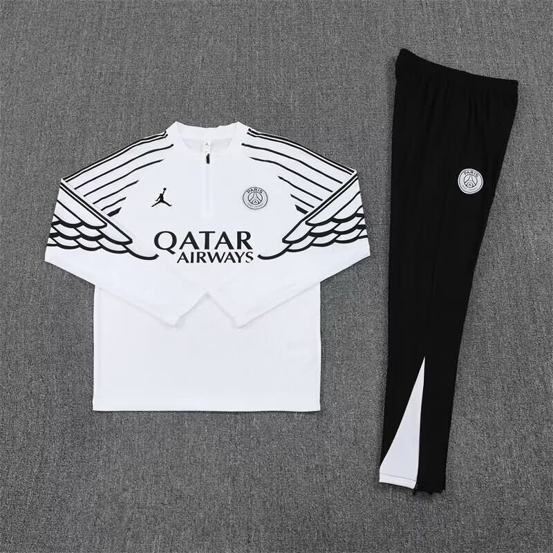 Thailand Quality(AAA) 25/26 Paris St Germain White Soccer Tracksuit