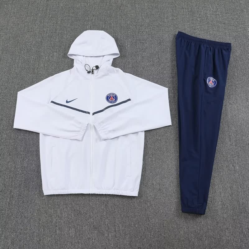 Thailand Quality(AAA) 25/26 Paris St Germain White Soccer Tracksuit 04