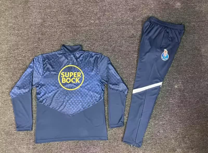 Thailand Quality(AAA) 25/26 Porto Dark Blue Soccer Tracksuit