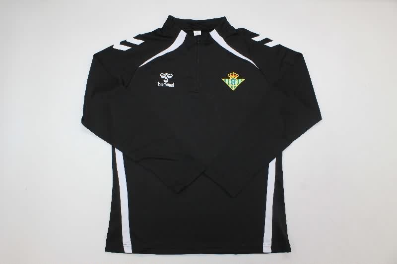 Thailand Quality(AAA) 25/26 Real Betis Black Soccer Tracksuit
