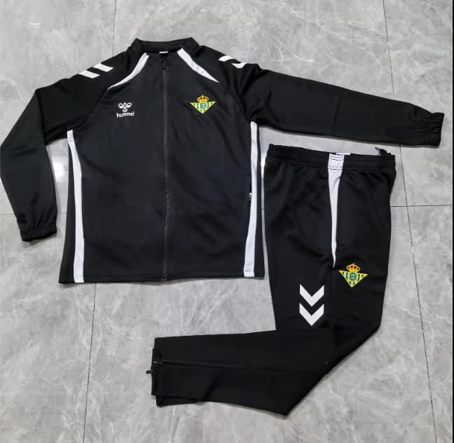 Thailand Quality(AAA) 25/26 Real Betis Black Soccer Tracksuit 02