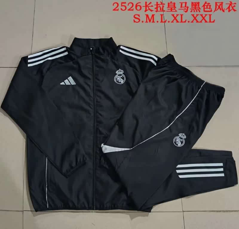 Thailand Quality(AAA) 25/26 Real Madrid Black Soccer Tracksuit 07