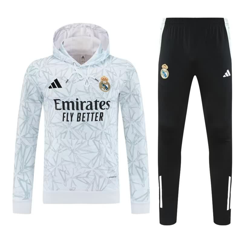 Thailand Quality(AAA) 25/26 Real Madrid White Soccer Tracksuit 10