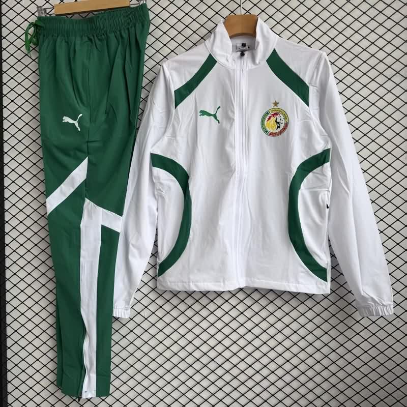Thailand Quality(AAA) 2026 Senegal White Soccer Tracksuit
