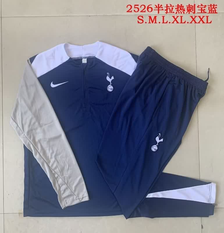 Thailand Quality(AAA) 25/26 Tottenham Hotspur Dark Blue Soccer Tracksuit 02