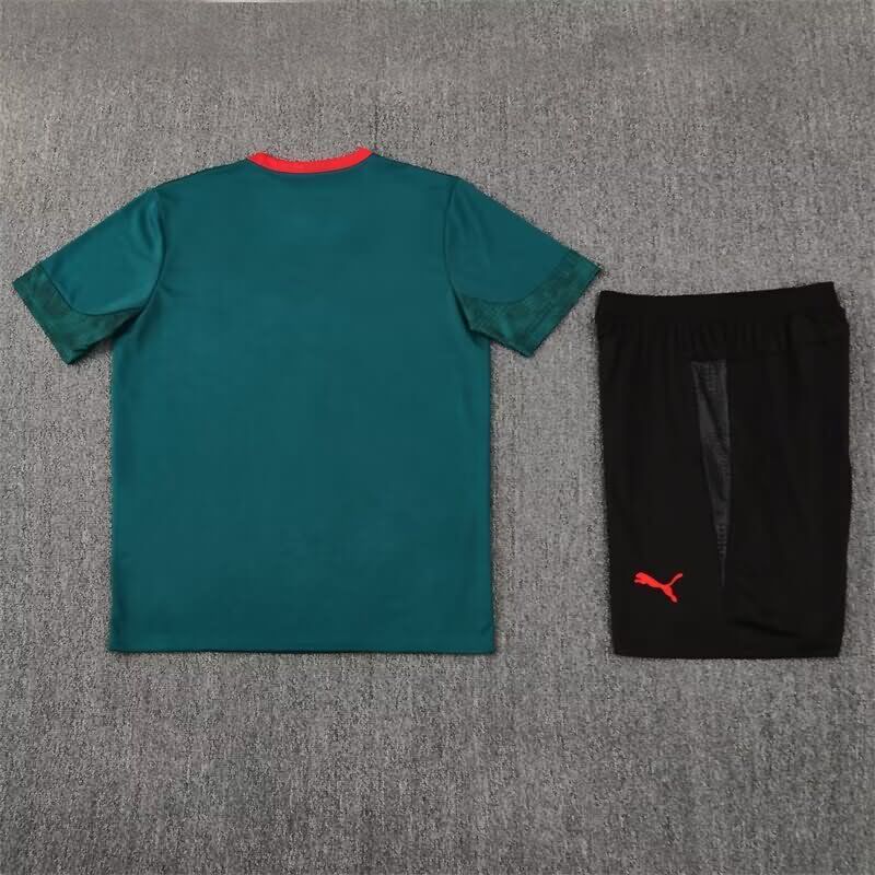 Thailand Quality(AAA) 25/26 AC Milan Green Soccer Training Sets