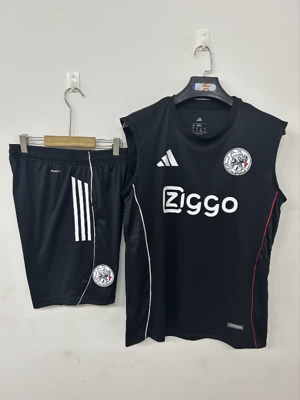 Thailand Quality(AAA) 25/26 Ajax Black Soccer Training Sets 02