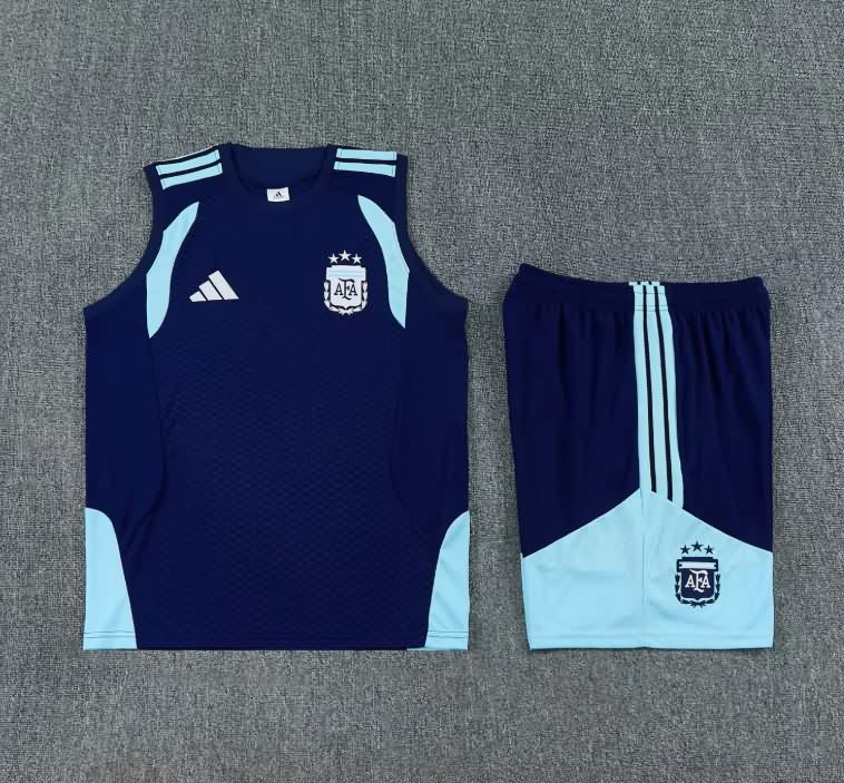 Thailand Quality(AAA) 2026 Argentina Dark Blue Soccer Training Sets