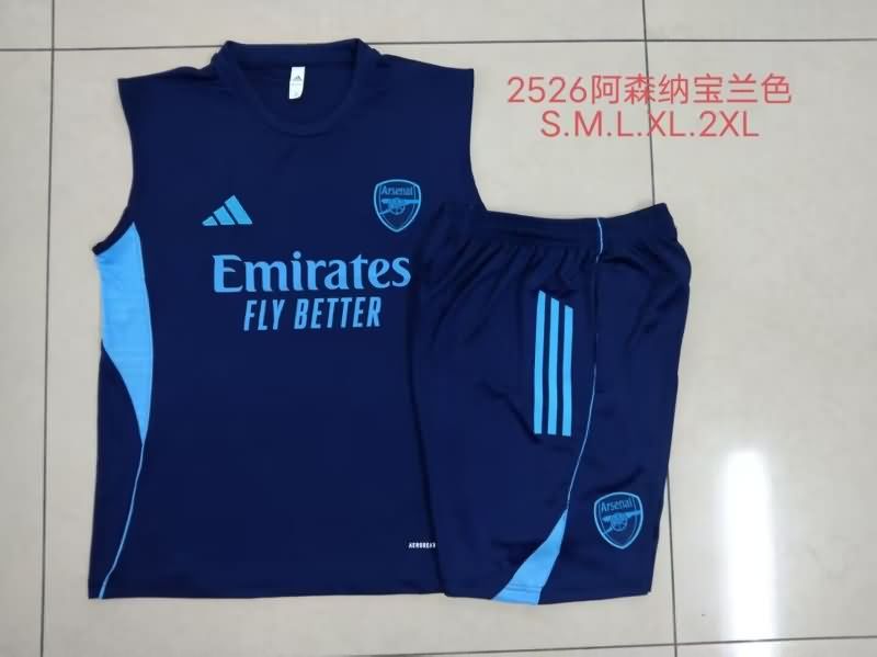 Thailand Quality(AAA) 25/26 Arsenal Dark Blue Soccer Training Sets