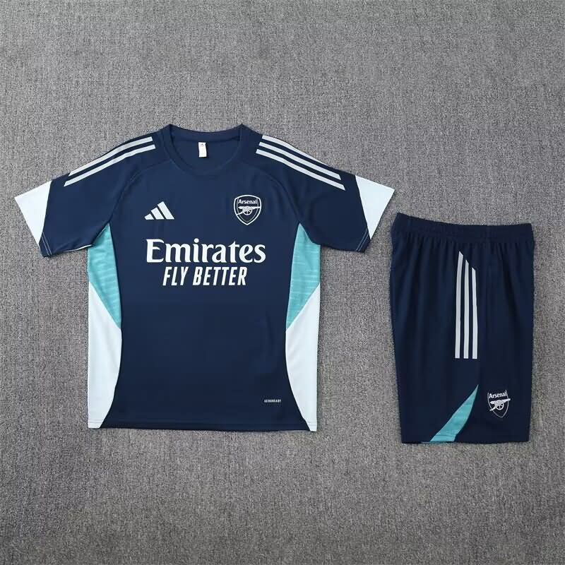 Thailand Quality(AAA) 25/26 Arsenal Dark Blue Soccer Training Sets 05