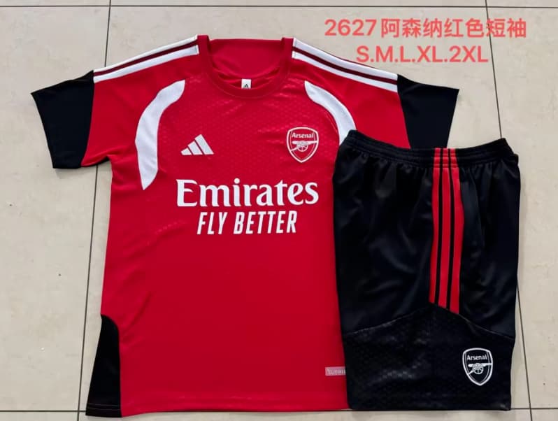 Thailand Quality(AAA) 25/26 Arsenal Red Soccer Training Sets 05