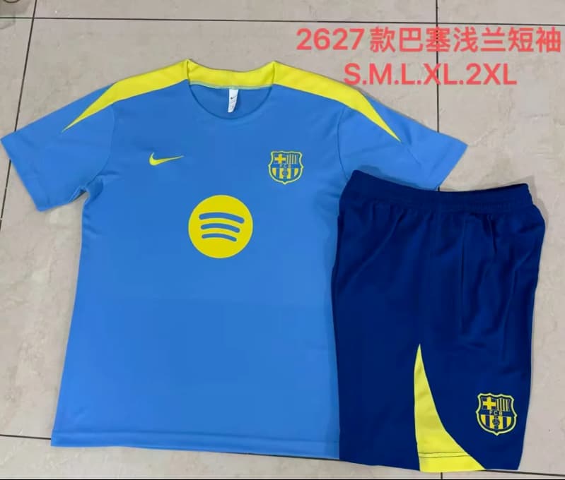Thailand Quality(AAA) 25/26 Barcelona Blue Soccer Training Sets