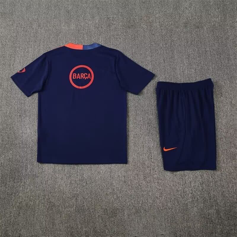 Thailand Quality(AAA) 25/26 Barcelona Dark Blue Soccer Training Sets 02