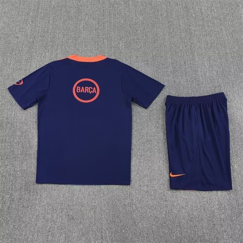 Thailand Quality(AAA) 25/26 Barcelona Dark Blue Soccer Training Sets 03