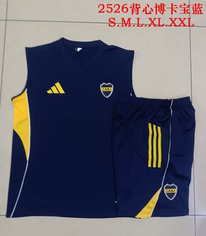 Thailand Quality(AAA) 25/26 Boca Juniors Dark Blue Soccer Training Sets 03