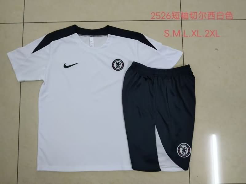 Thailand Quality(AAA) 25/26 Chelsea White Soccer Training Sets