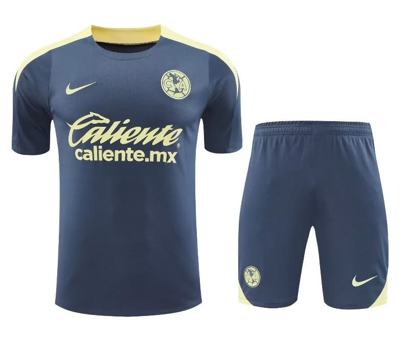 Thailand Quality(AAA) 25/26 Club America Dark Blue Soccer Training Sets