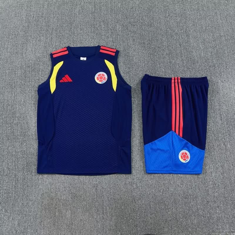 Thailand Quality(AAA) 2026 Colombia Dark Blue Soccer Training Sets